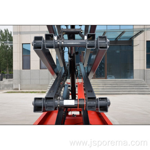 Self moving scissor fork type lift platform